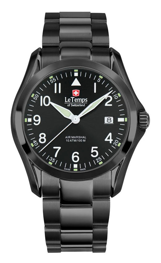 LeTemps AIR MARSHAL 40 SAPHIR QUARZ WATCH 100M