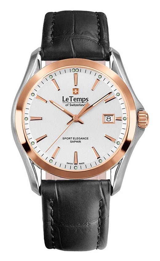 LeTemps SPORT ELEGANCE GENT SAPHIR QUARZ WATCH 100M