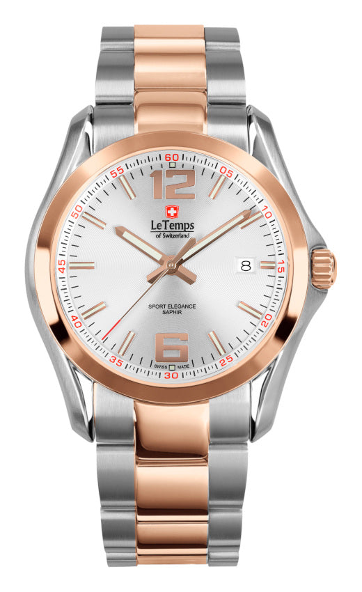 LeTemps SPORT ELEGANCE GENT SAPHIR QUARZ WATCH 100M