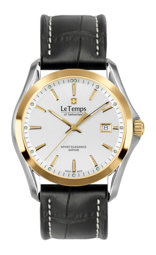 LeTemps SPORT ELEGANCE GENT SAPHIR QUARZ WATCH 100M