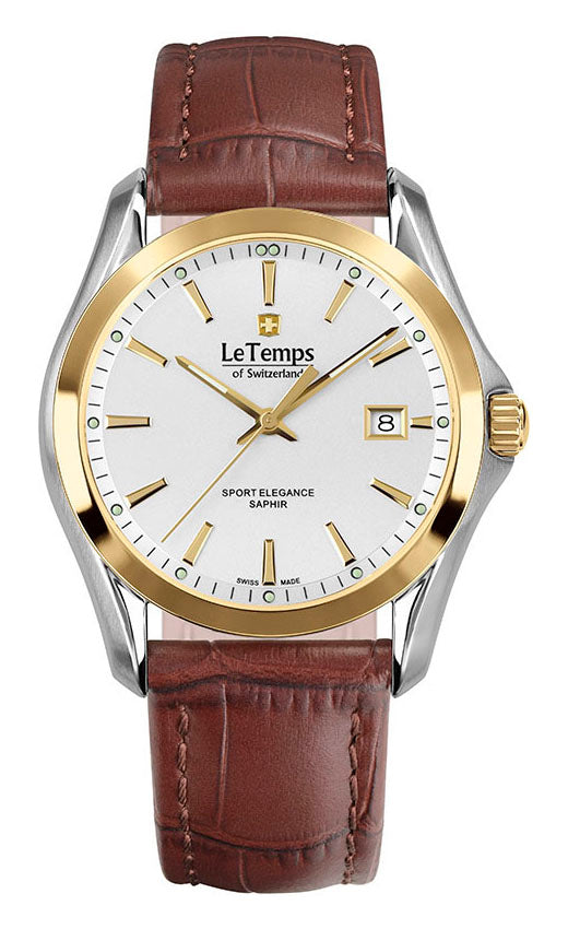 LeTemps SPORT ELEGANCE GENT SAPHIR QUARZ WATCH 100M