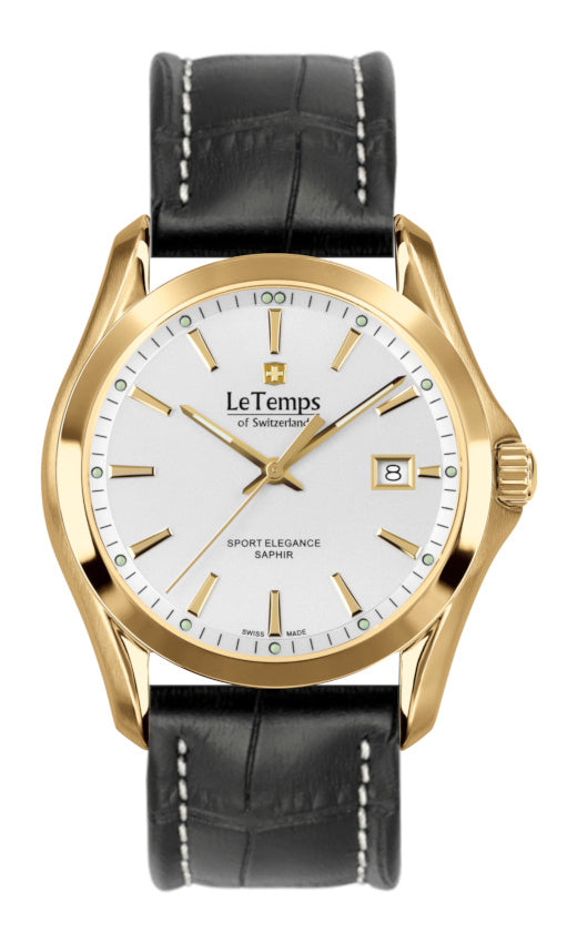 LeTemps SPORT ELEGANCE GENT SAPHIR QUARZ WATCH 100M