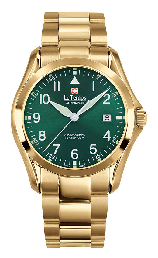 LeTemps AIR MARSHAL 40 SAPHIR QUARZ WATCH 100M