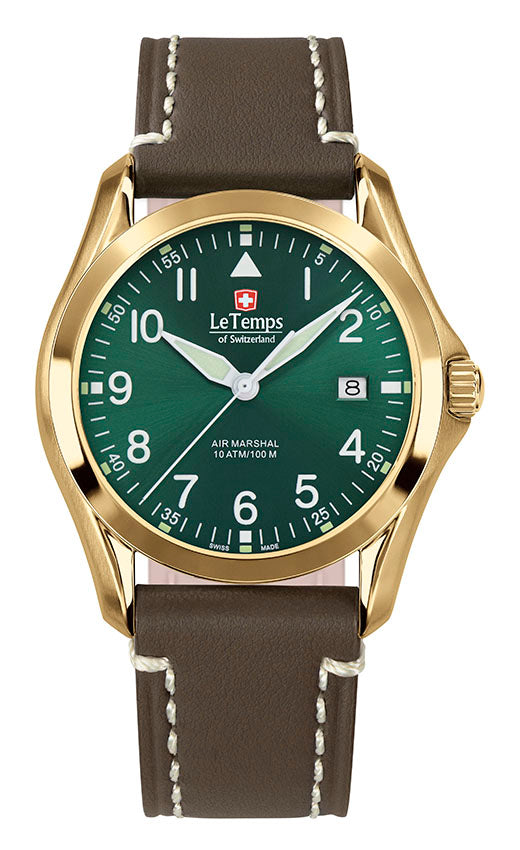 LeTemps AIR MARSHAL 40 SAPHIR QUARZ WATCH 100M