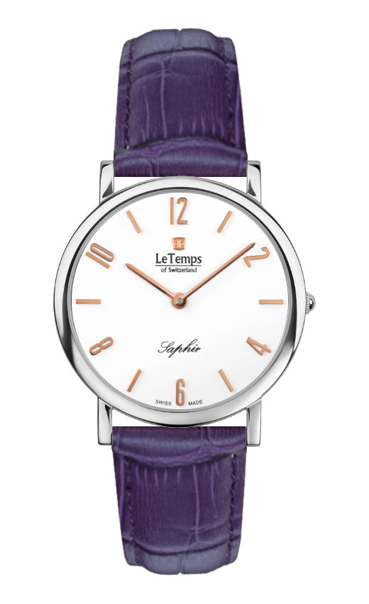 LeTemps ZAFIRA SLIM SAPHIR QUARZ WATCH 30M