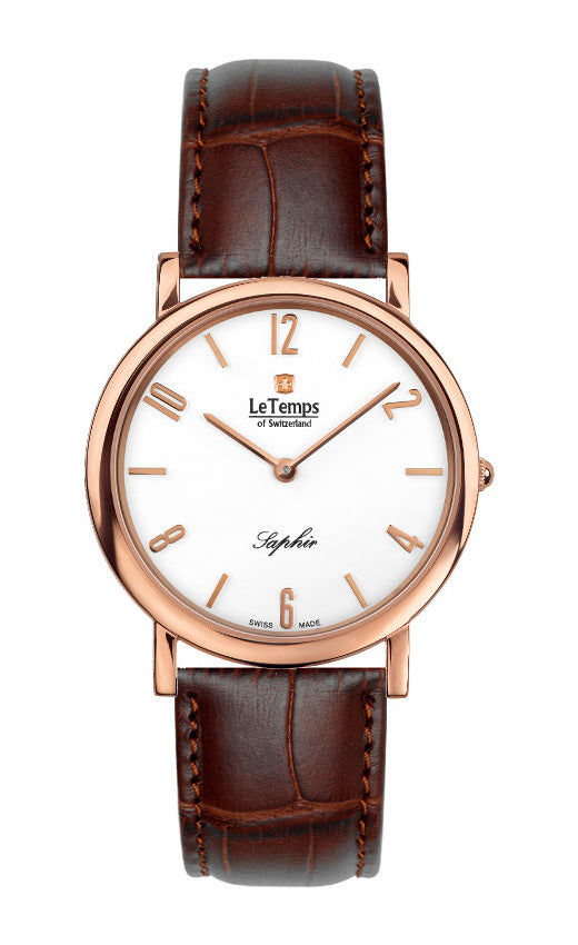 LeTemps ZAFIRA SLIM SAPHIR QUARZ WATCH 30M