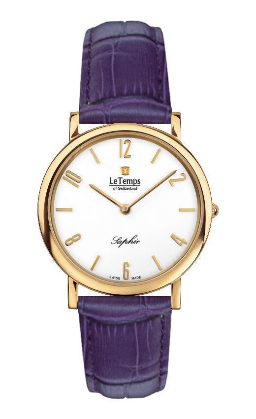 LeTemps ZAFIRA SLIM SAPHIR QUARZ WATCH 30M
