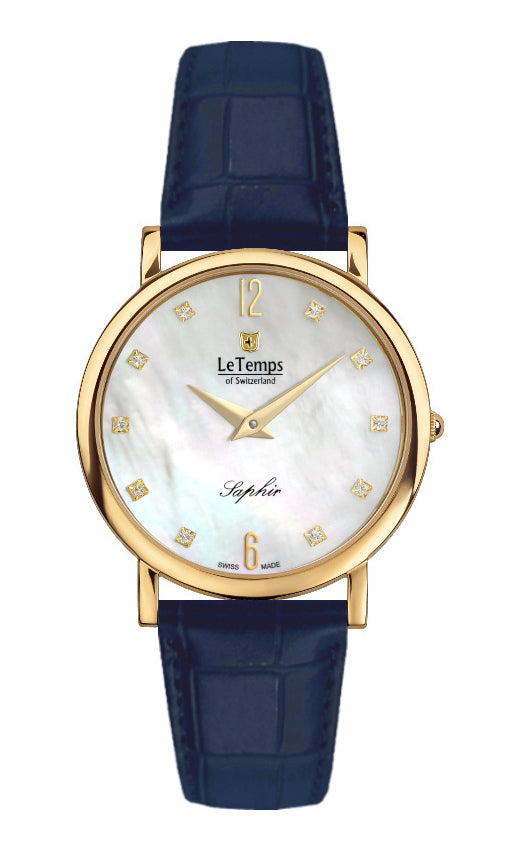 LeTemps ZAFIRA SLIM SAPHIR QUARZ WATCH 30M
