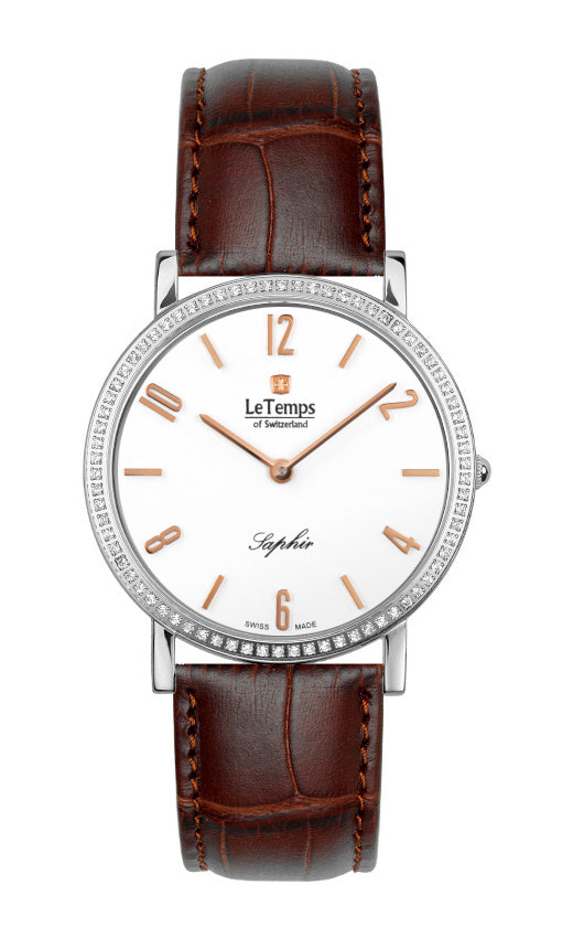 LeTemps ZAFIRA SLIM SWAROVSKI SAPHIR QUARZ WATCH 30M