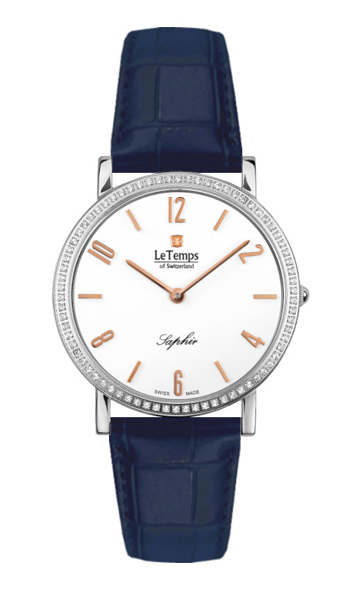 LeTemps ZAFIRA SLIM SWAROVSKI SAPHIR QUARZ WATCH 30M