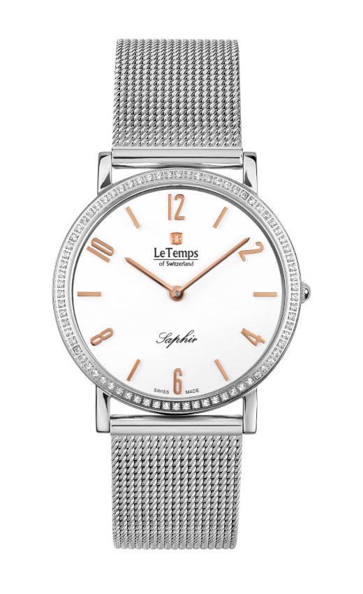 LeTemps ZAFIRA SLIM SWAROVSKI SAPHIR QUARZ WATCH 30M