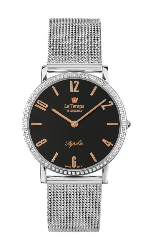 LeTemps ZAFIRA SLIM SWAROVSKI SAPHIR QUARZ WATCH 30M
