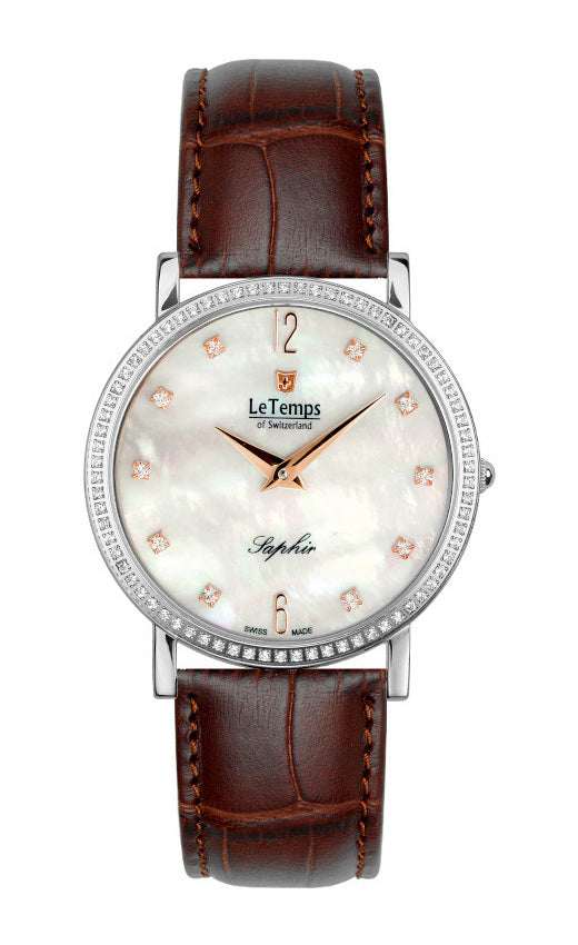 LeTemps ZAFIRA SLIM SWAROVSKI SAPHIR QUARZ WATCH 30M