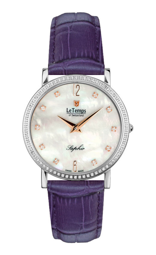 LeTemps ZAFIRA SLIM SWAROVSKI SAPHIR QUARZ WATCH 30M