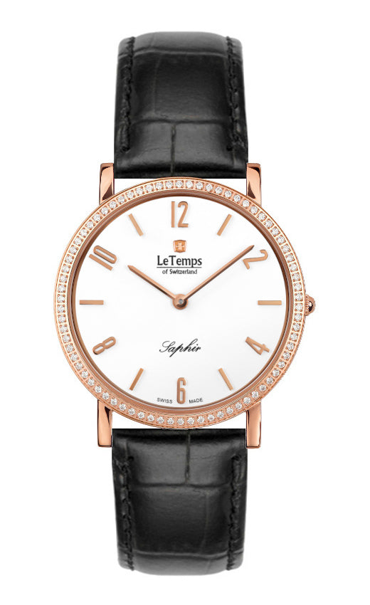 LeTemps ZAFIRA SLIM SWAROVSKI SAPHIR QUARZ WATCH 30M