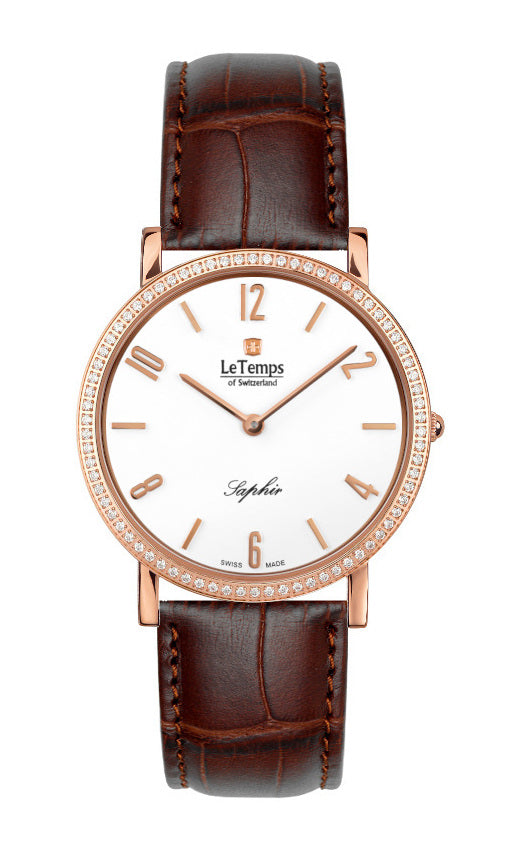 LeTemps ZAFIRA SLIM SWAROVSKI SAPHIR QUARZ WATCH 30M