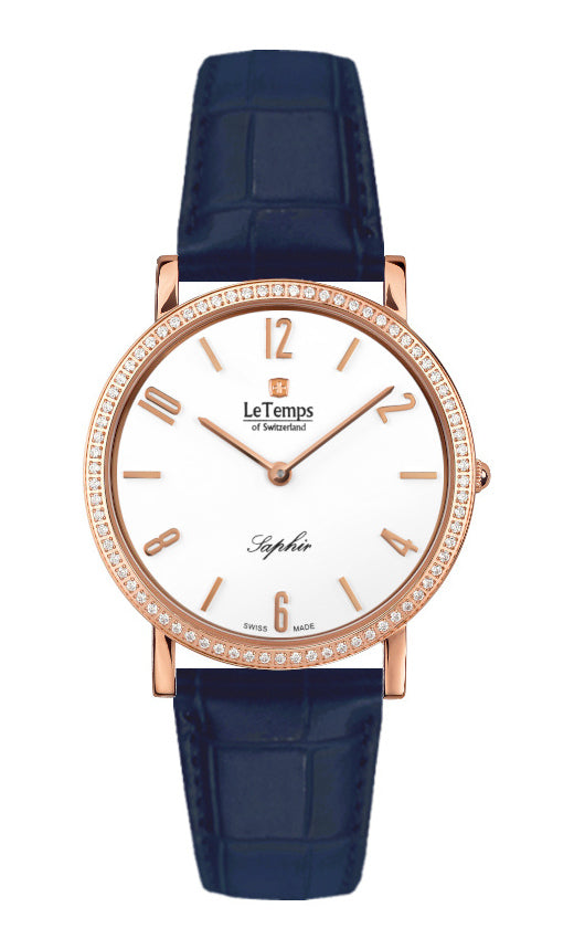 LeTemps ZAFIRA SLIM SWAROVSKI SAPHIR QUARZ WATCH 30M