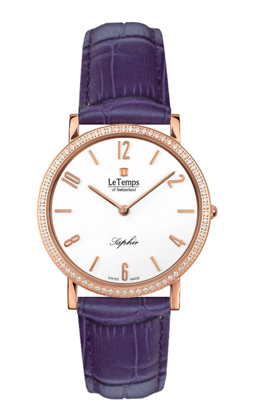 LeTemps ZAFIRA SLIM SWAROVSKI SAPHIR QUARZ WATCH 30M
