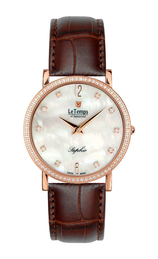 LeTemps ZAFIRA SLIM SWAROVSKI SAPHIR QUARZ WATCH 30M