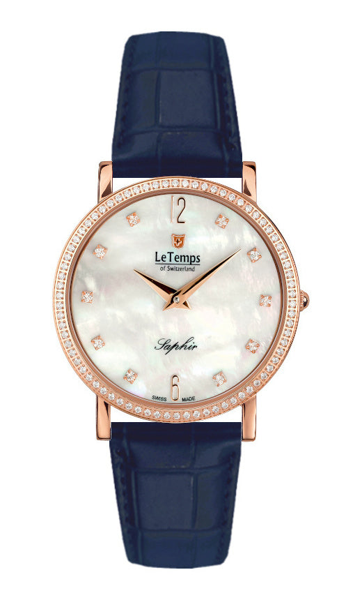 LeTemps ZAFIRA SLIM SWAROVSKI SAPHIR QUARZ WATCH 30M