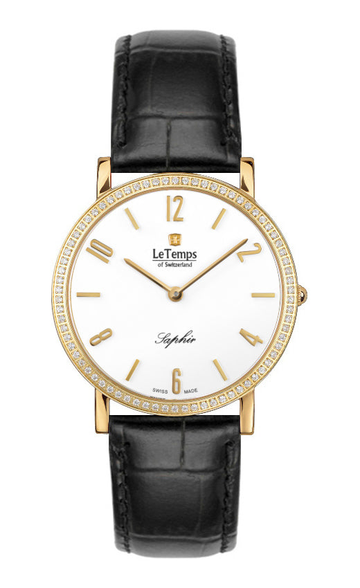 LeTemps ZAFIRA SLIM SWAROVSKI SAPHIR QUARZ WATCH 30M