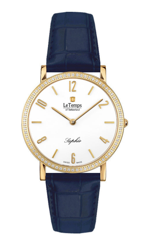 LeTemps ZAFIRA SLIM SWAROVSKI SAPHIR QUARZ WATCH 30M
