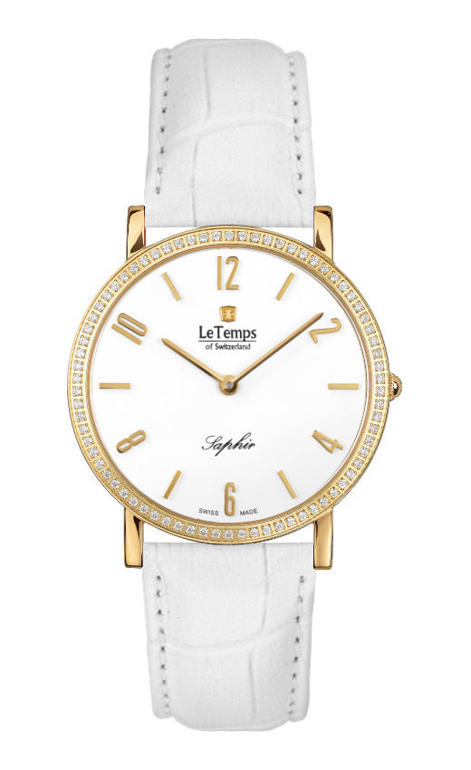 LeTemps ZAFIRA SLIM SWAROVSKI SAPHIR QUARZ WATCH 30M