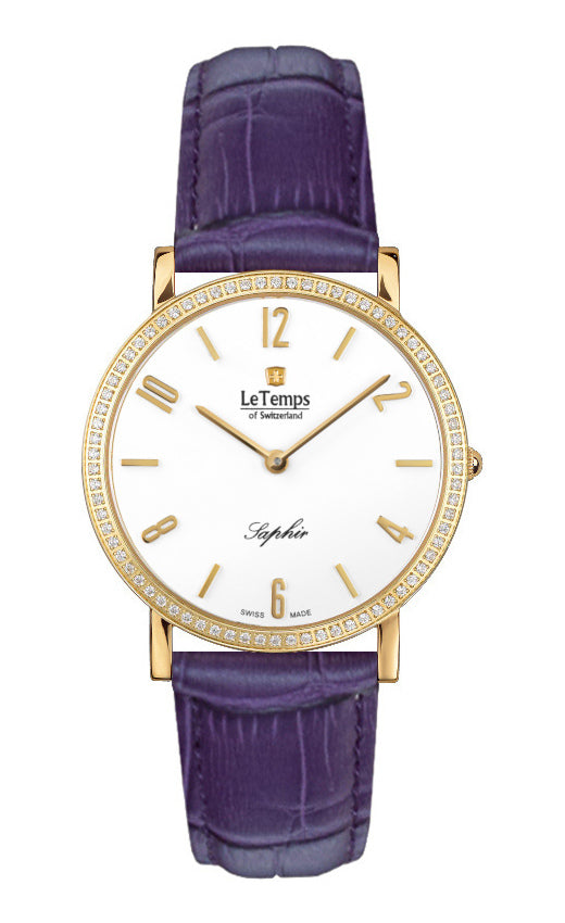 LeTemps ZAFIRA SLIM SWAROVSKI SAPHIR QUARZ WATCH 30M