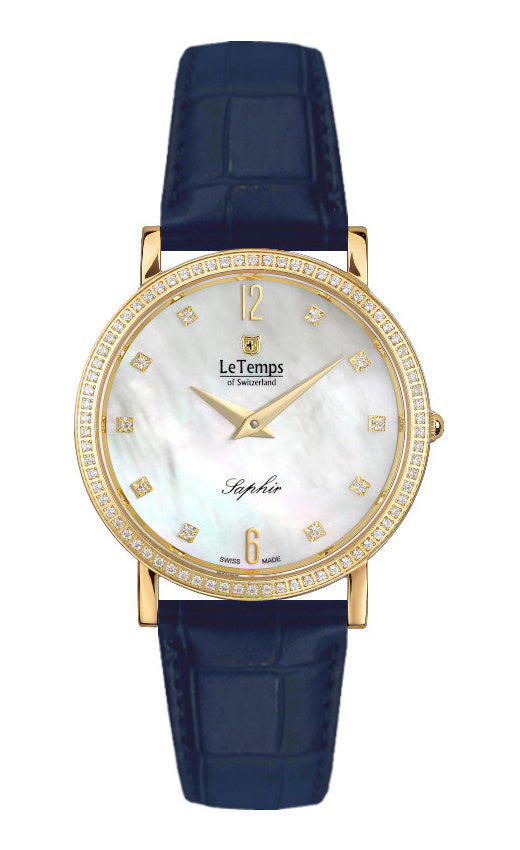 LeTemps ZAFIRA SLIM SWAROVSKI SAPHIR QUARZ WATCH 30M