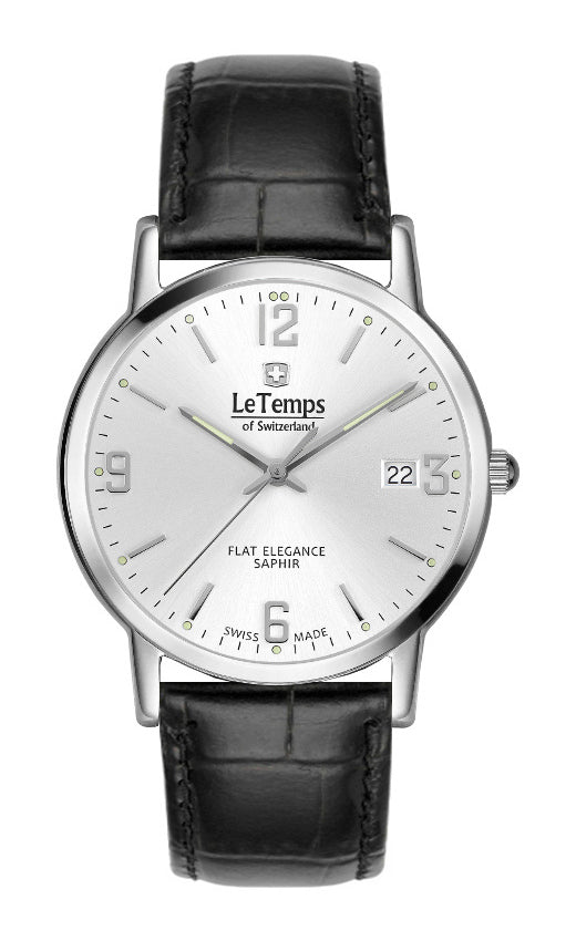 LeTemps FLAT ELEGANCE GENT SAPHIR QUARZ WATCH 30M