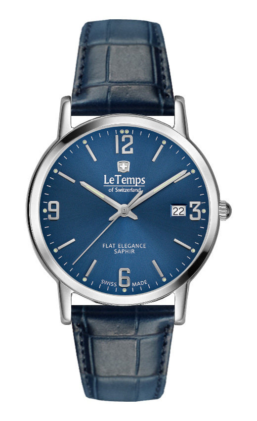 LeTemps FLAT ELEGANCE GENT SAPHIR QUARZ WATCH 30M