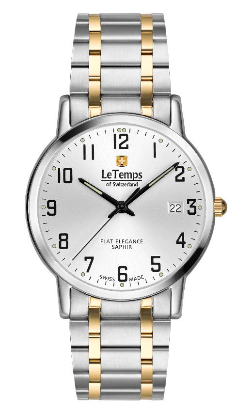 LeTemps FLAT ELEGANCE GENT SAPHIR QUARZ WATCH 30M