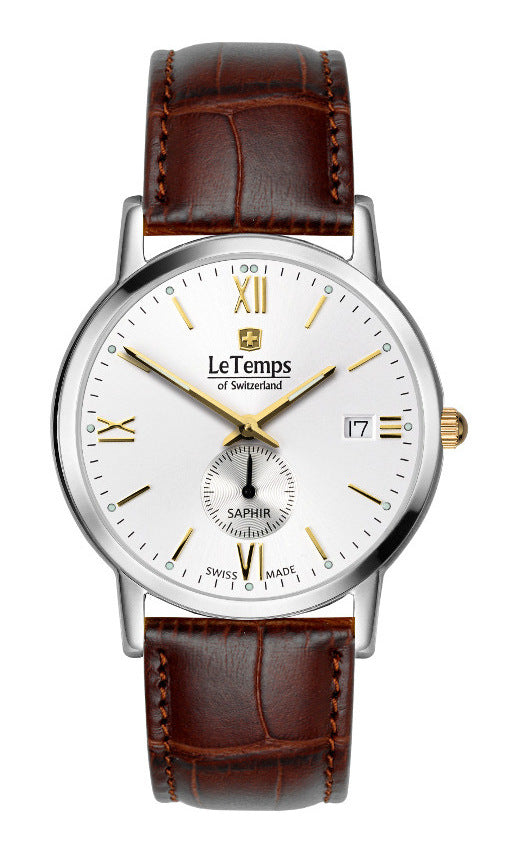 LeTemps FLAT ELEGANCE GENT SAPHIR QUARZ WATCH 30M