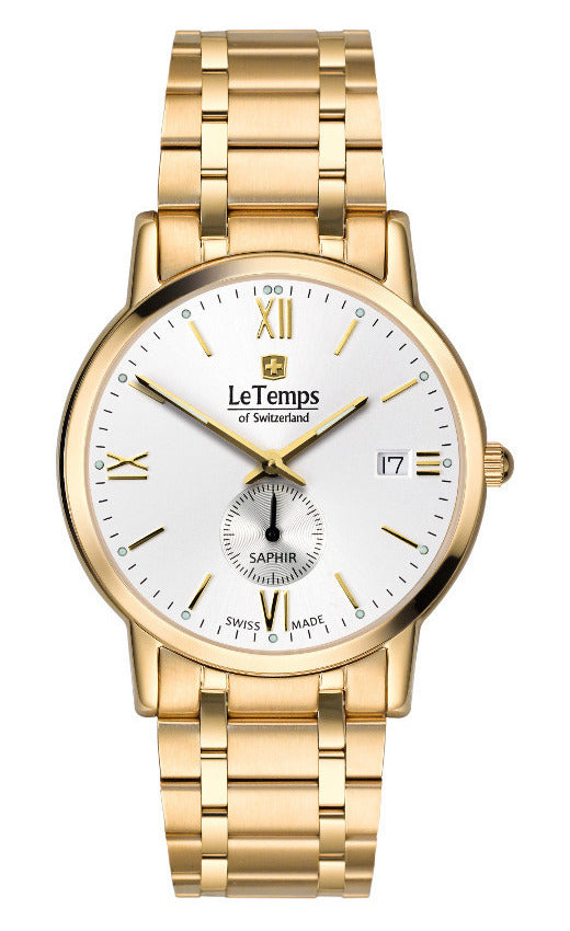 LeTemps FLAT ELEGANCE GENT SAPHIR QUARZ WATCH 30M