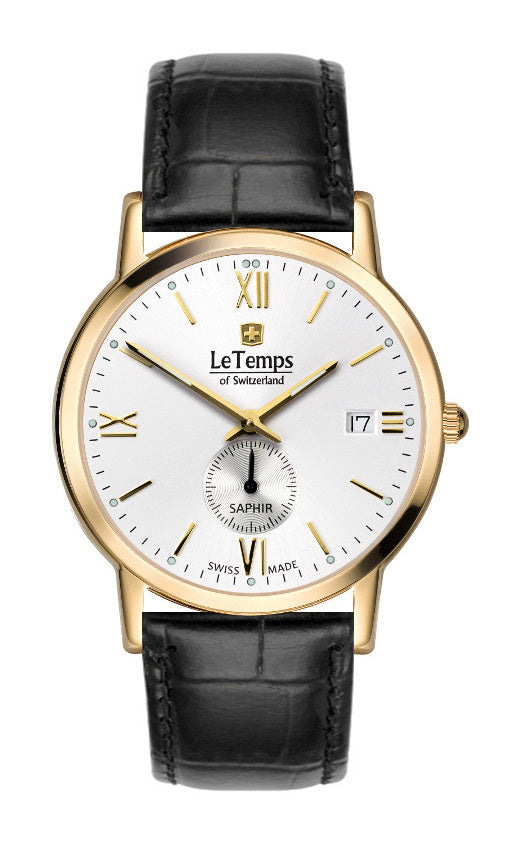 LeTemps FLAT ELEGANCE GENT SAPHIR QUARZ WATCH 30M