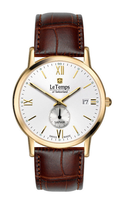 LeTemps FLAT ELEGANCE GENT SAPHIR QUARZ WATCH 30M