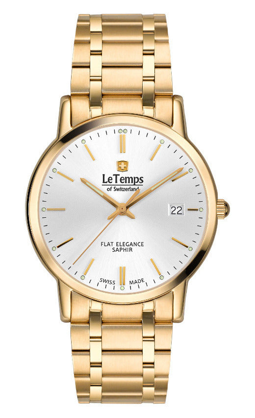 LeTemps FLAT ELEGANCE GENT SAPHIR QUARZ WATCH 30M