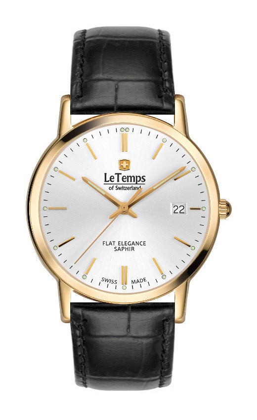 LeTemps FLAT ELEGANCE GENT SAPHIR QUARZ WATCH 30M