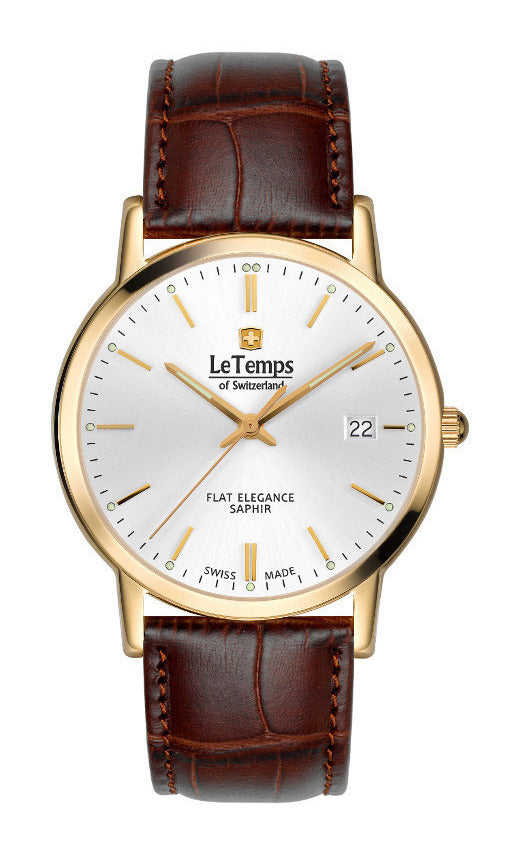 LeTemps FLAT ELEGANCE GENT SAPHIR QUARZ WATCH 30M