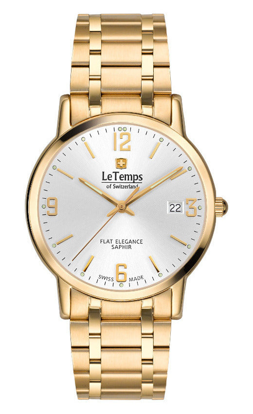LeTemps FLAT ELEGANCE GENT SAPHIR QUARZ WATCH 30M