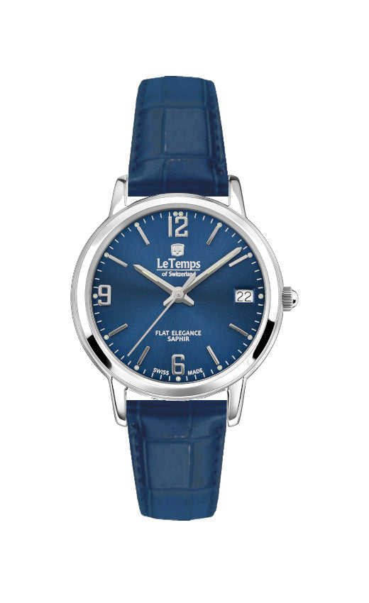 LeTemps FLAT ELEGANCE LADY SAPHIR QUARZ WATCH 30M