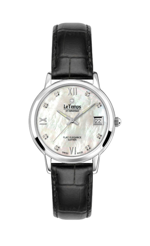 LeTemps FLAT ELEGANCE LADY SAPHIR QUARZ WATCH 30M