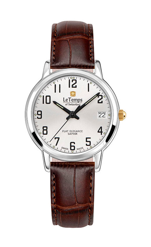 LeTemps FLAT ELEGANCE LADY SAPHIR QUARZ WATCH 30M