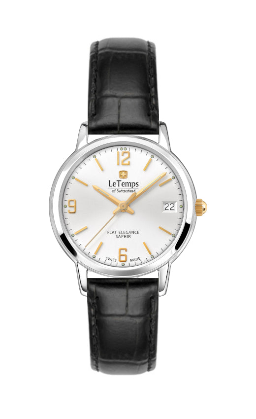 LeTemps FLAT ELEGANCE LADY SAPHIR QUARZ WATCH 30M