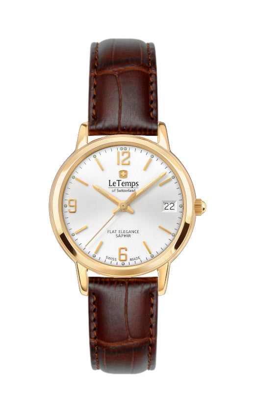 LeTemps FLAT ELEGANCE LADY SAPHIR QUARZ WATCH 30M