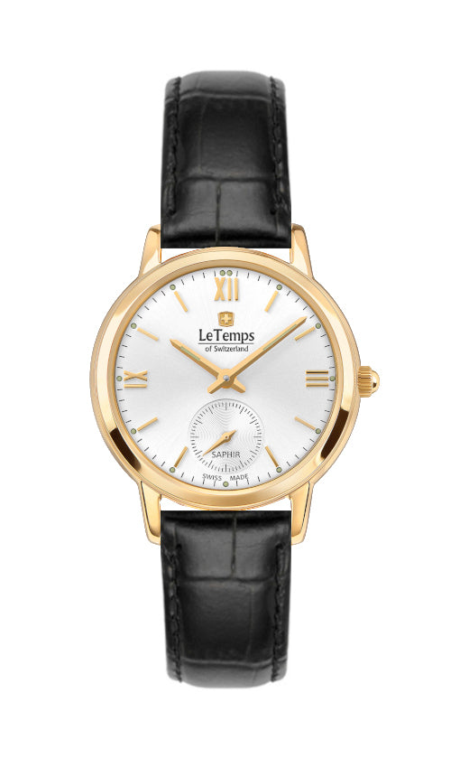 LeTemps FLAT ELEGANCE LADY SAPHIR QUARZ WATCH 30M