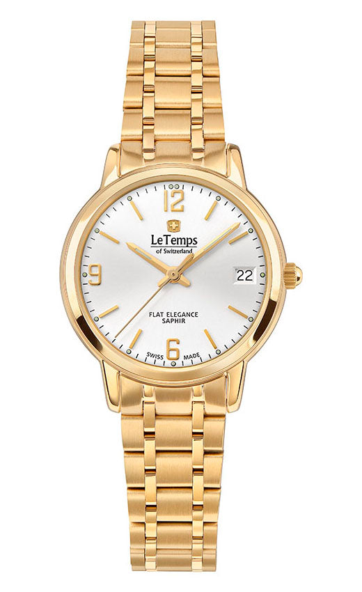 LeTemps FLAT ELEGANCE LADY SAPHIR QUARZ WATCH 30M