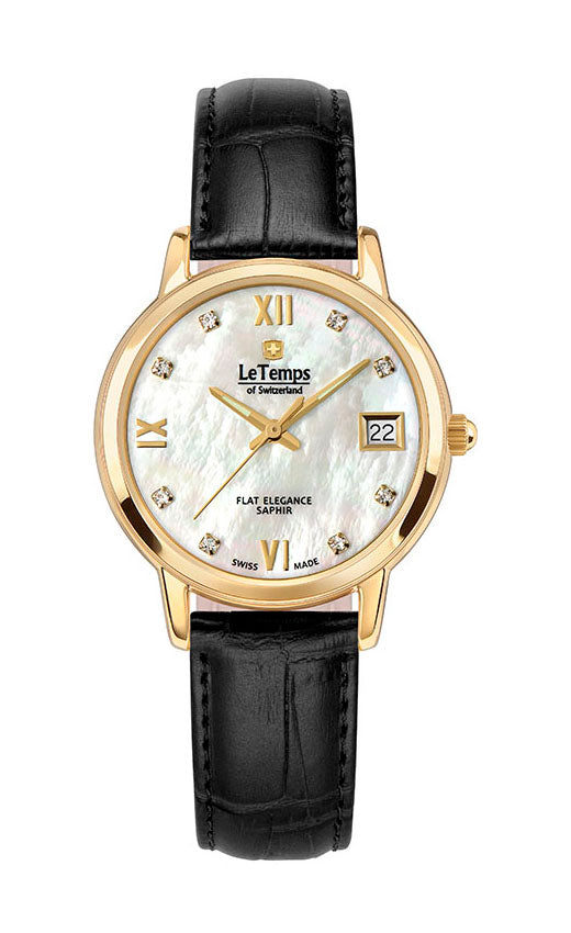 LeTemps FLAT ELEGANCE LADY SAPHIR QUARZ WATCH 30M
