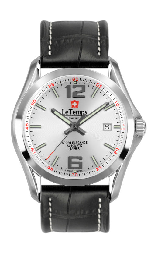 LeTemps SPORT ELEGANCE GENT AUTOMATIC SAPHIR WATCH 100M