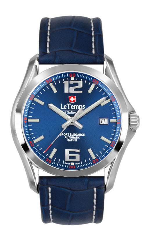 LeTemps SPORT ELEGANCE GENT AUTOMATIC SAPHIR WATCH 100M
